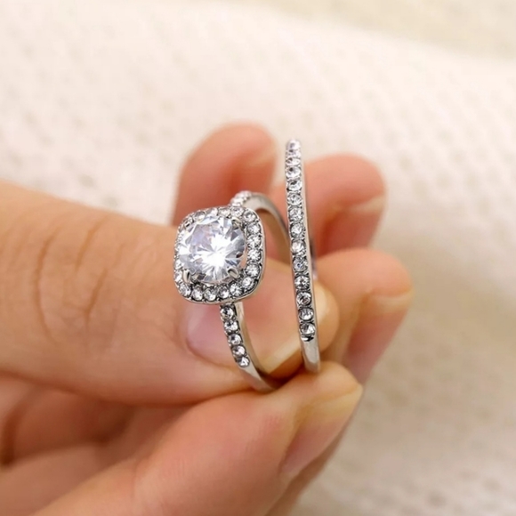 Silver Princess CZ Ring Set - Picture 5 of 5
